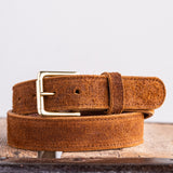 In Stock - American Bison Heritage Belt / Photo Belt / Brown Roughout 1.5” / Waist Size 34(Belt Size 38)