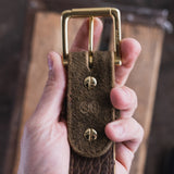In Stock - American Bison Heritage Belt / Photo Belt / Olive Roughout 1.5” / Waist Size 34(Belt Size 38)