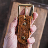 In Stock - American Bison Heritage Belt / Photo Belt / Brown Roughout 1.5” / Waist Size 34(Belt Size 38)