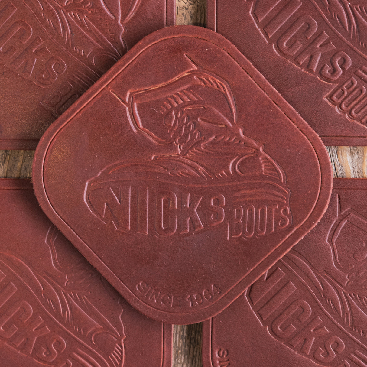 Nicks Stomp Coaster(In-Stock) - 12-15oz Wickett & Craig Belt Leather | Set of 5