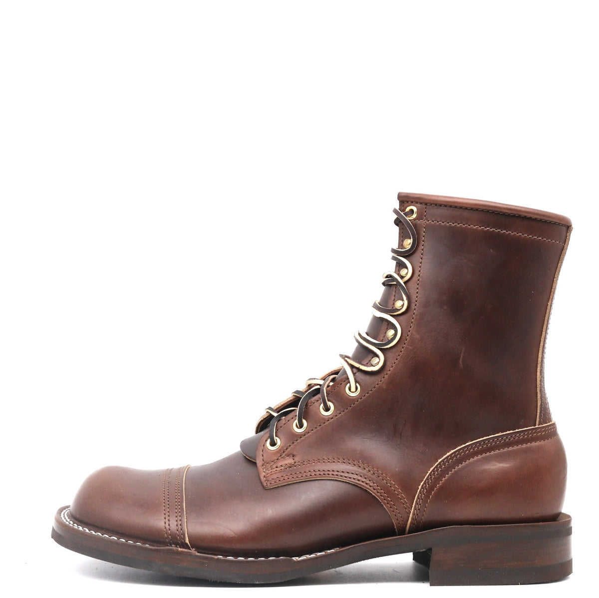 Nicks Handmade Boots Men’s Leather Thurman Brown Size 7.5 B Lace Up New Nicks Boots - Thurman NW Builder Pro (Munson Last) - Initial  main image 3