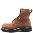 Brown work boot with visible brand name on a white background