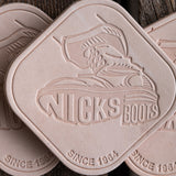 Nicks Stomp Coaster(In-Stock) - 12-15oz Wickett & Craig Belt Leather | Set of 5
