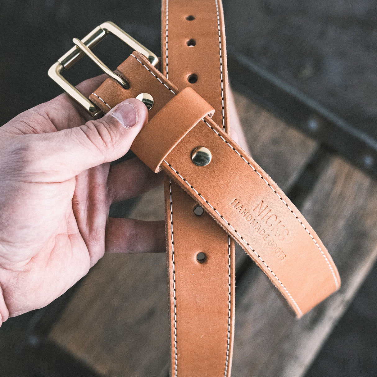 In Stock - 1.5", W&C Heritage Belt - Skirting Russet - 42