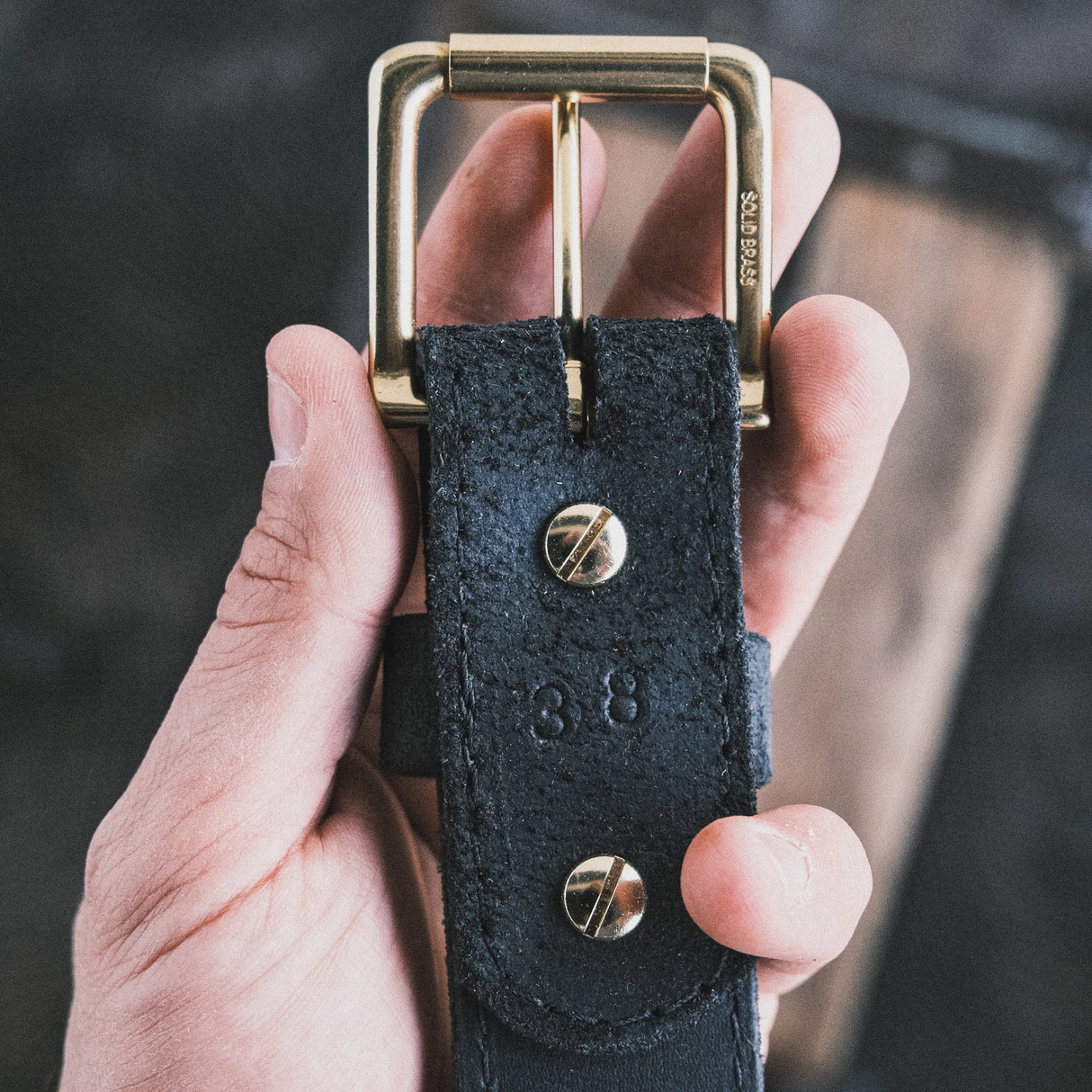 In Stock - 1.5", Heritage Work Belt - Max Support Black Roughout - 38