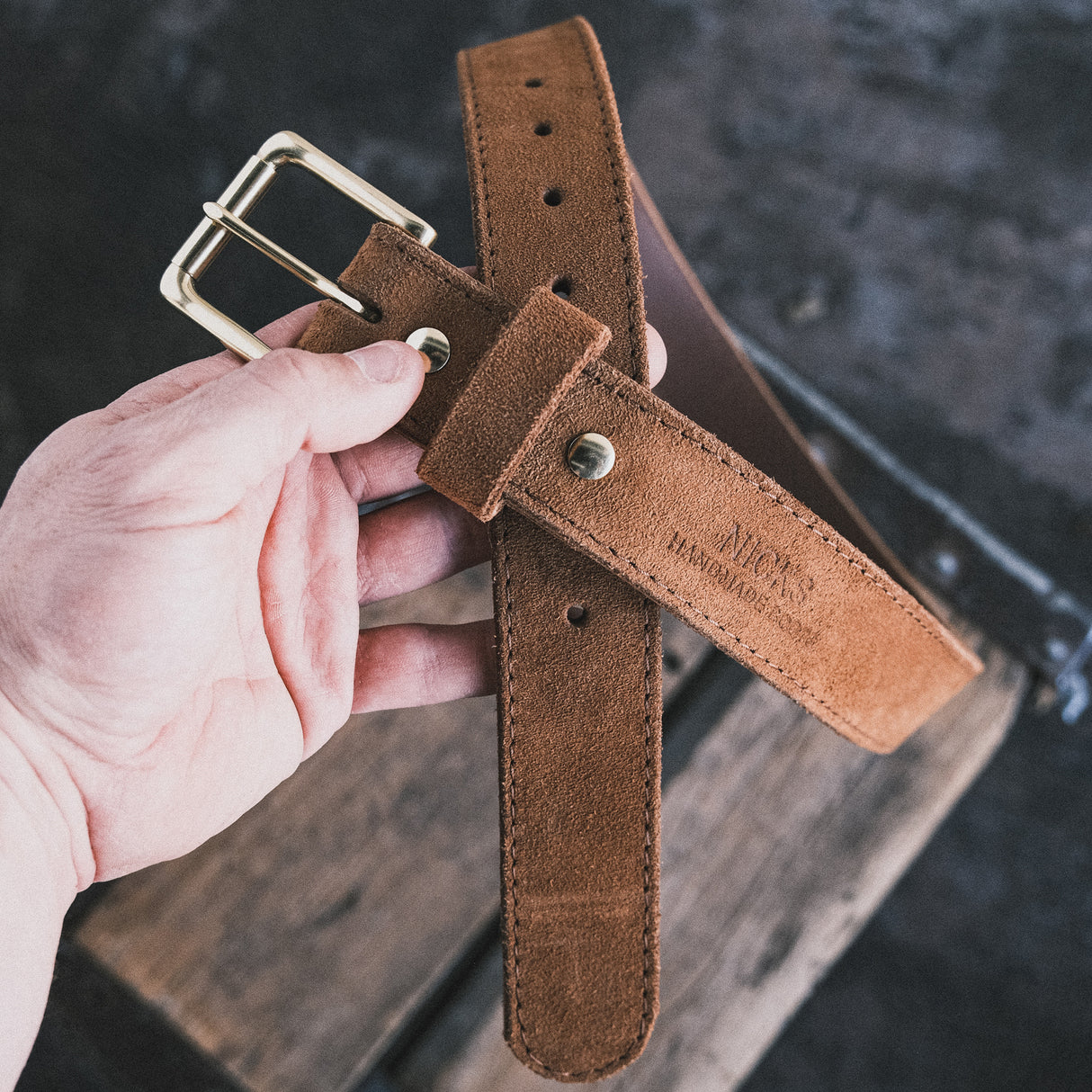 In Stock - 1.5", Heritage Work Belt - 1964 Brown Roughout - 38