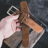 In Stock - 1.5", Heritage Work Belt - 1964 Brown Roughout - 38