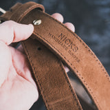 In Stock - 1.5", Heritage Work Belt - 1964 Brown Roughout - 38