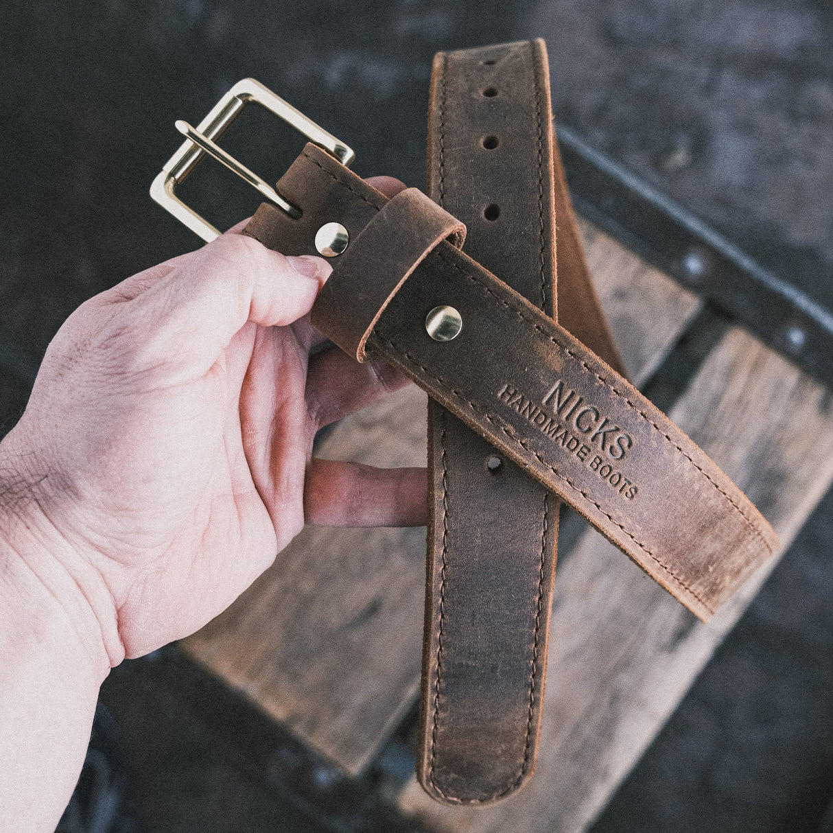 In Stock - 1.5", Heritage Work Belt - Weathershield Brown - 38