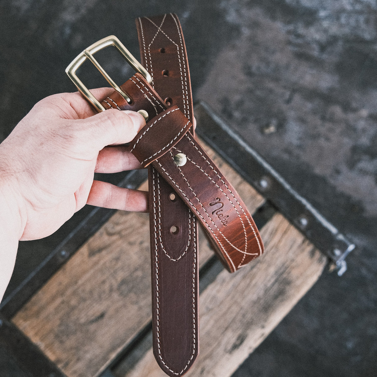 In Stock - 1.5", Appaloosa Gunslinger - Tan Latigo Stuffed - 38