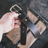 In Stock - 1.5", Heavy Duty Work Belt - Fired Oak English Bridle - 38