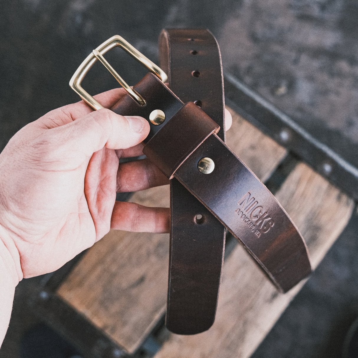 In Stock - 1.5", Heavy Duty Work Belt - Buck Brown Double Stuffed - 50
