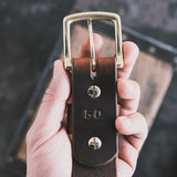 In Stock - 1.5", Heavy Duty Work Belt - Buck Brown Double Stuffed - 50