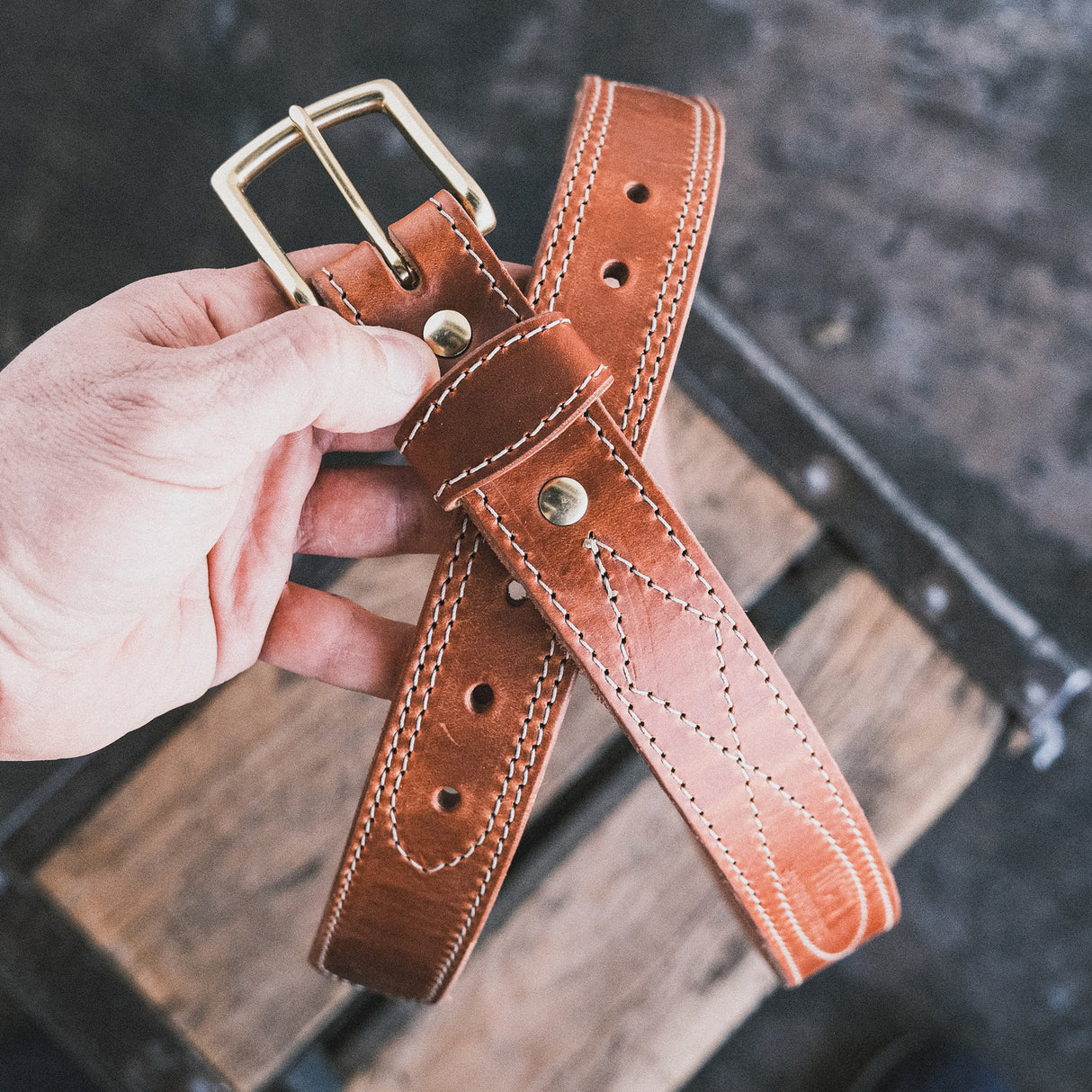 In Stock - 1.5", Appaloosa Gunslinger - Natural Double Stuffed - 44