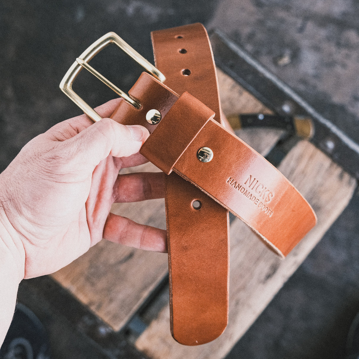 In Stock - 1.75" Heavy Duty Work Belt - Buck Brown Traditional Harness - 38