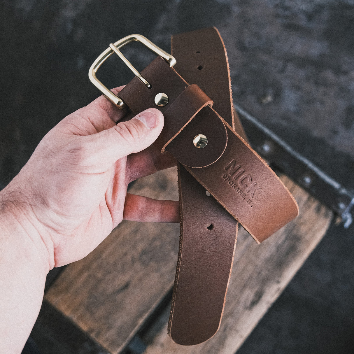 In Stock - 1.75", Classic Work Belt / New Closure - 1964 Brown - 42