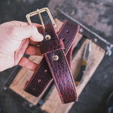 In Stock - 1.5", Bison Heritage Belt - Oxblood - 36