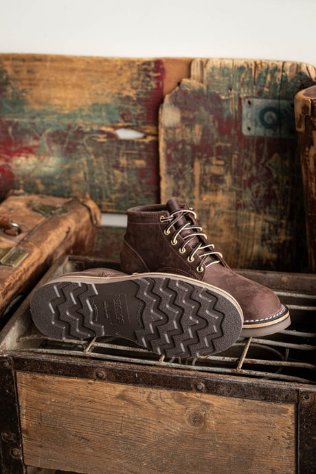 Aldert wedge sole boot in brown