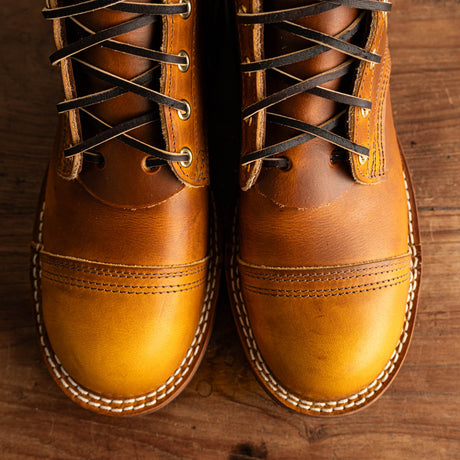 vibrant yellow ombre casual boot