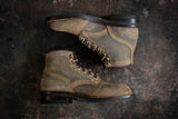 Lace up boot in waxy suede