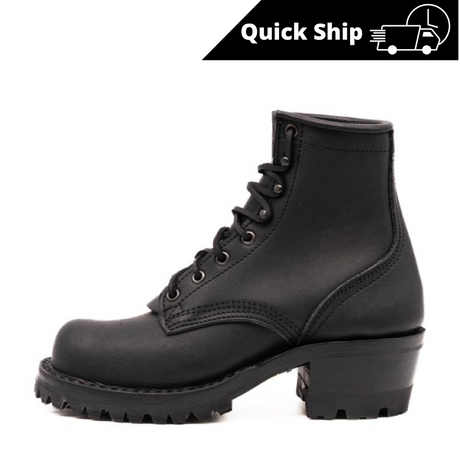 Black Becca boot with lug sole