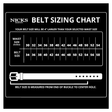Nicks belt sizing guide