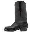 Palouse western boot in black bison and gray uppers