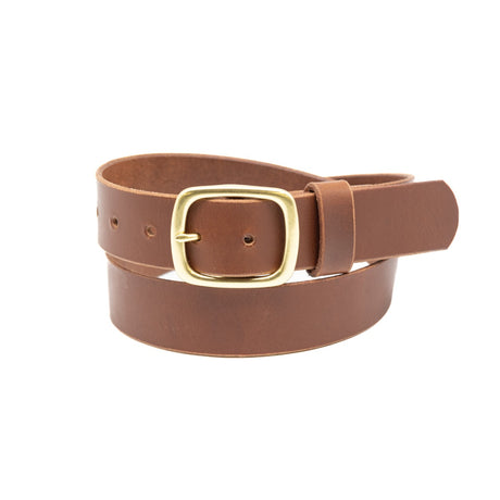 Waxy Buffalo Belt in medium brown
