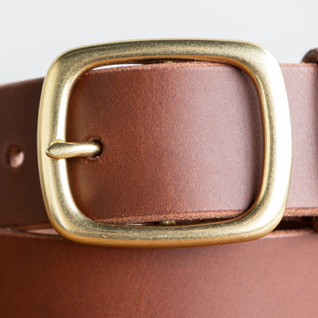 Waxy Buffalo Belt in medium brown
