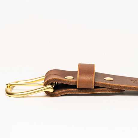 1964 Brown Classic Work Belt with Brass Hardware