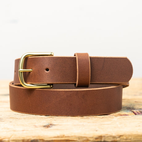 1964 Brown Classic Work Belt with Brass Hardware