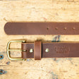 1964 Brown Classic Work Belt with Brass Hardware