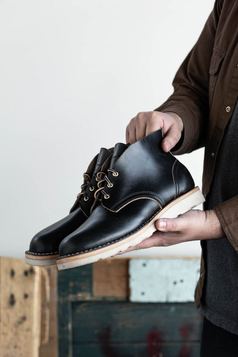 black low top chukka boot