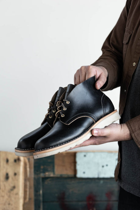 black low top chukka boot