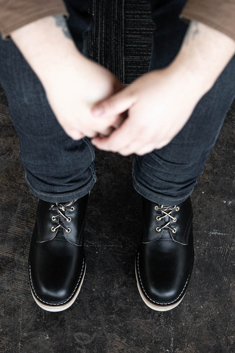 black low top chukka boot