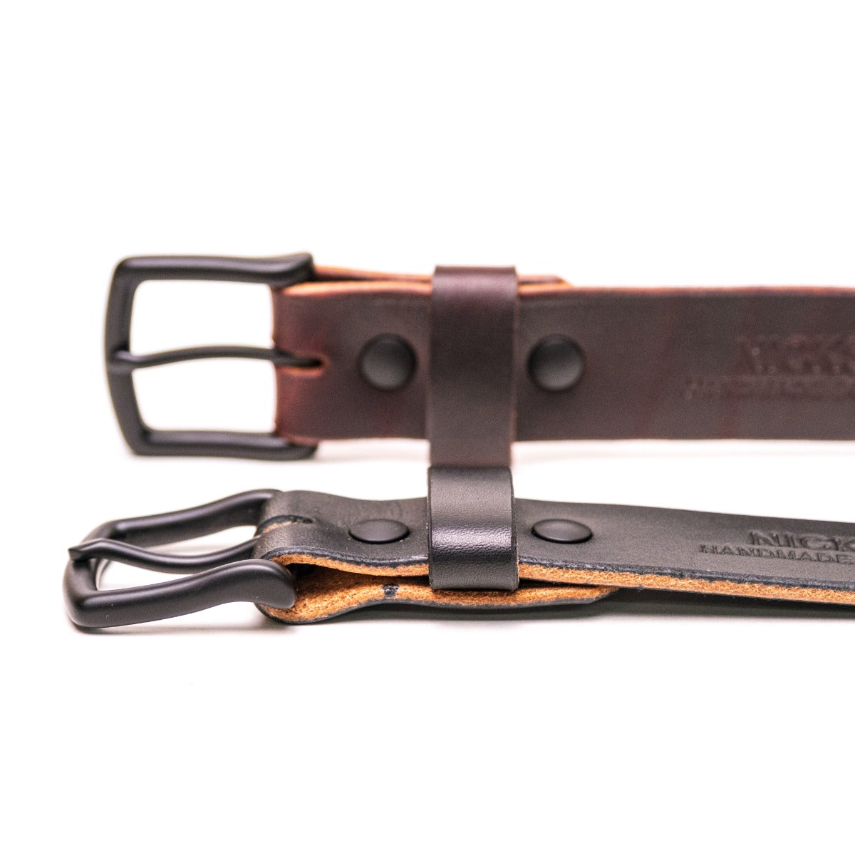 Casual Belt - Black Burgundy Double Stuffed 10oz / Limited Run