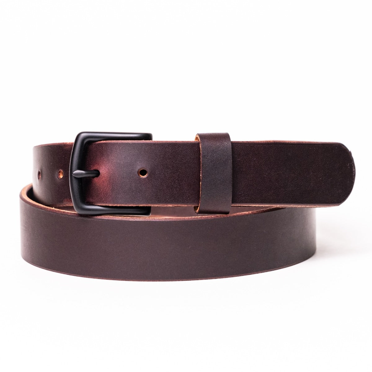 Casual Belt - Black Burgundy Double Stuffed 10oz / Limited Run
