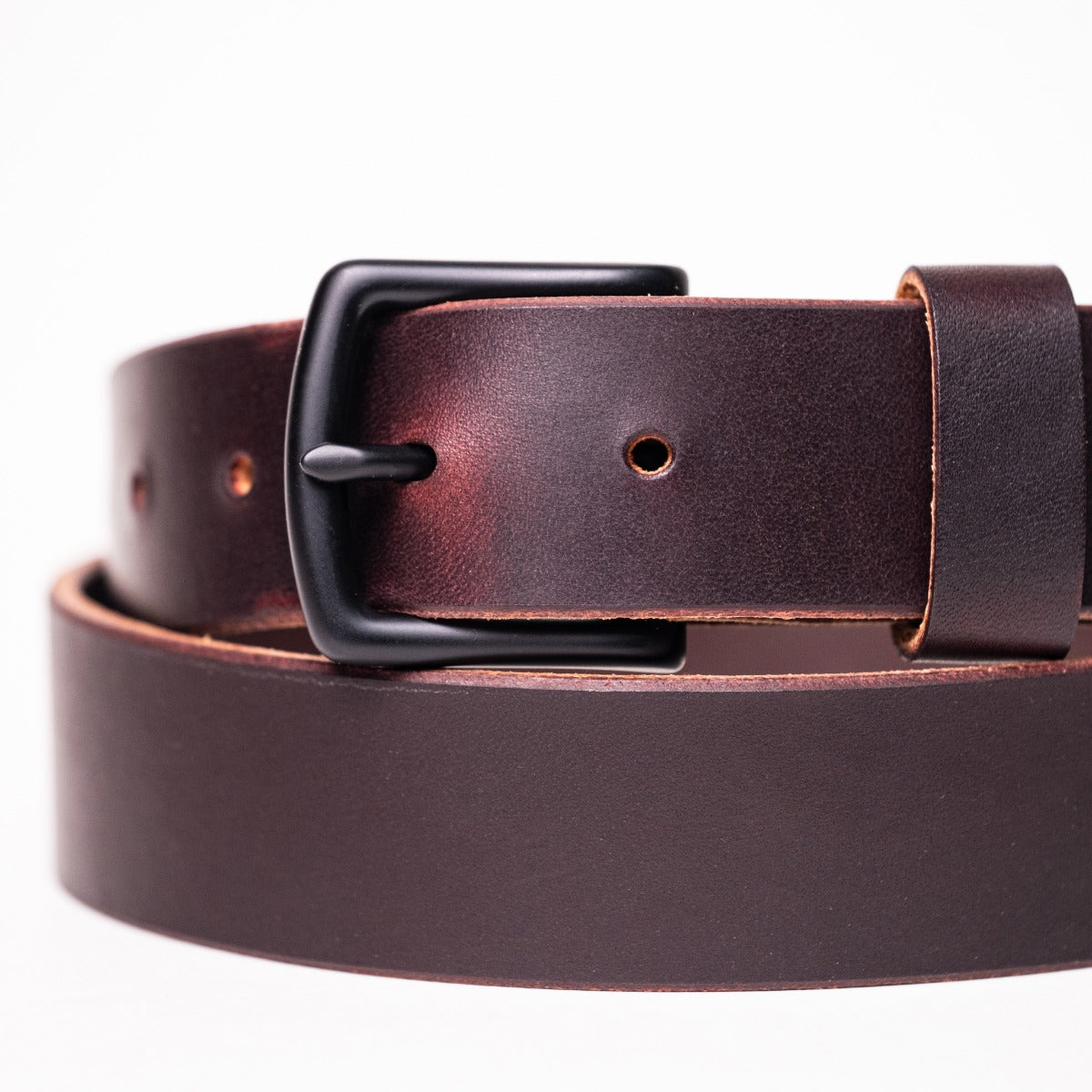Casual Belt - Black Burgundy Double Stuffed 10oz / Limited Run