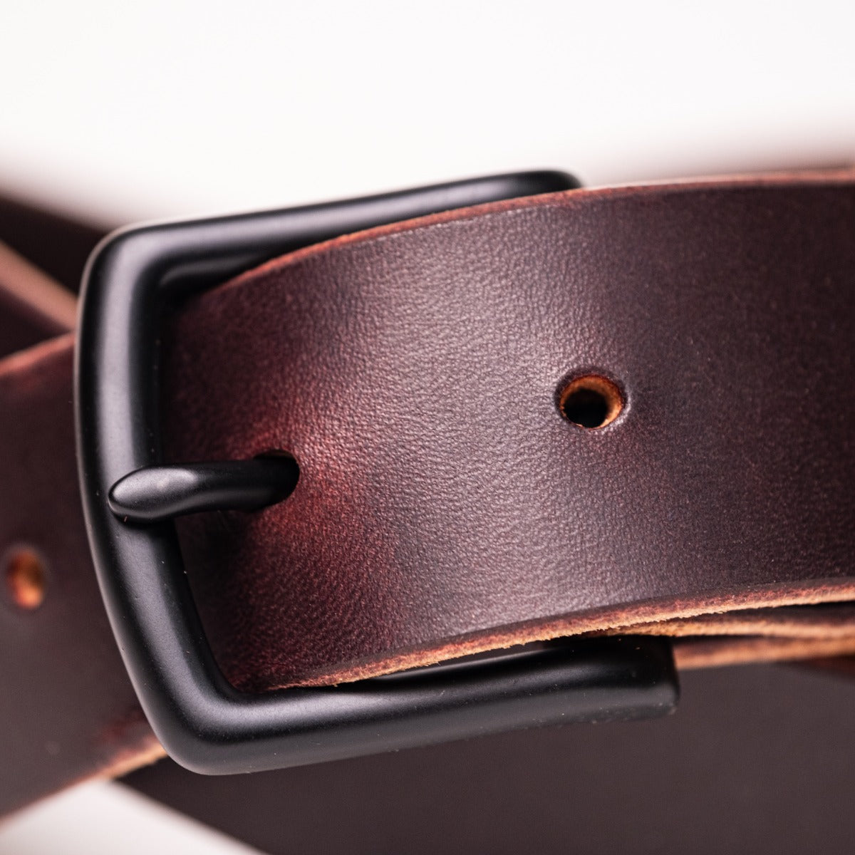 Casual Belt - Black Burgundy Double Stuffed 10oz / Limited Run