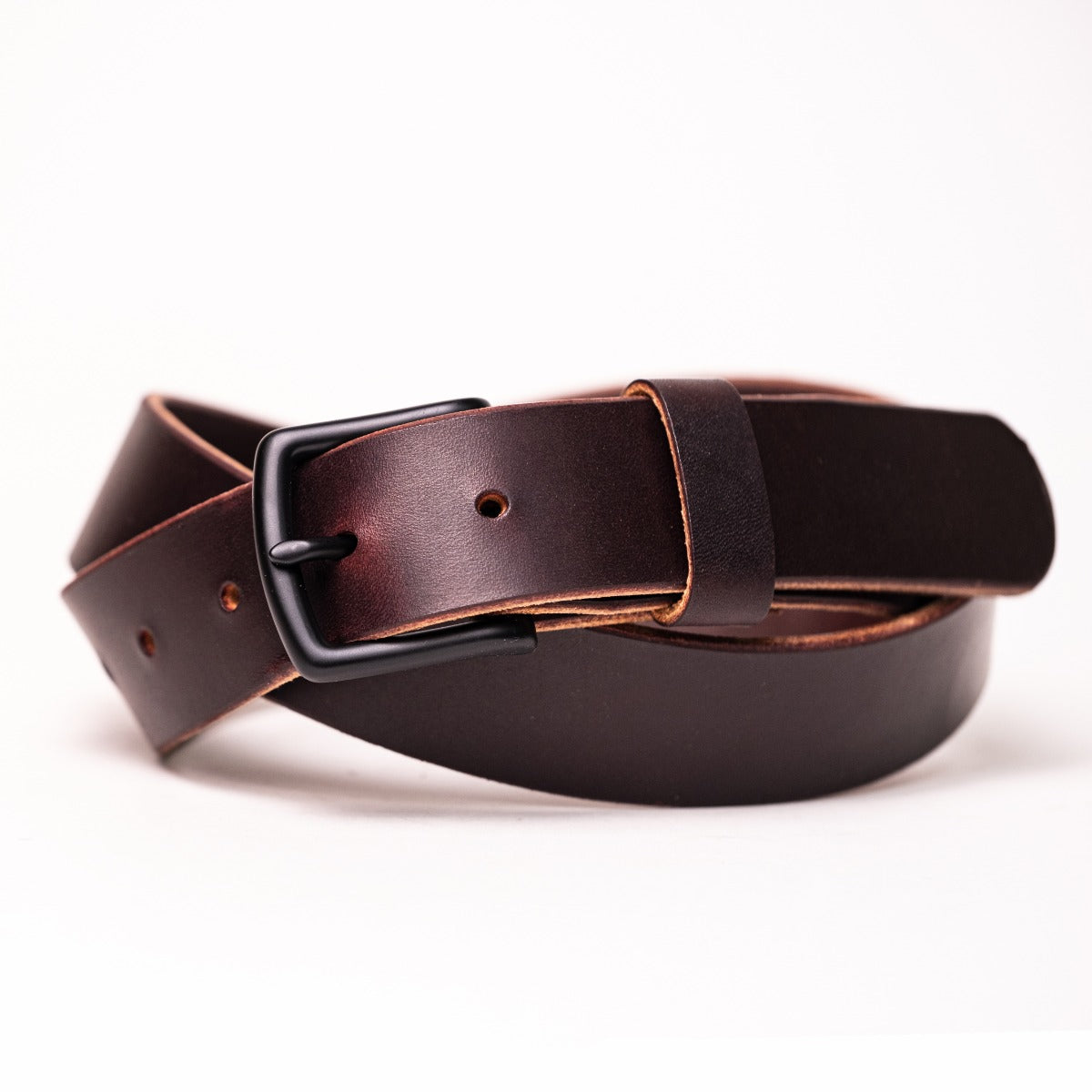 Casual Belt - Black Burgundy Double Stuffed 10oz / Limited Run