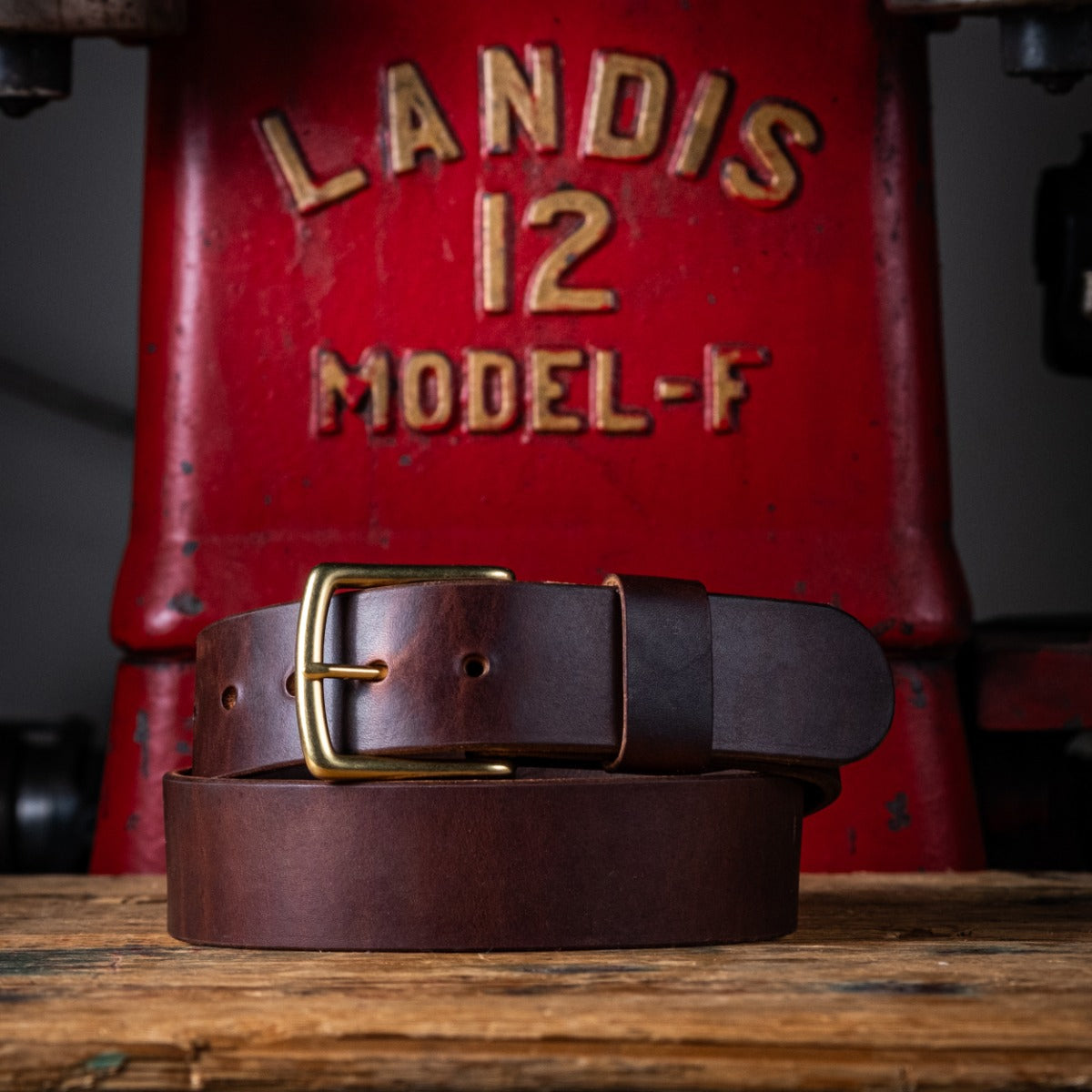 Heavy Duty Leather Work Belt - Buck Brown Wickett & Craig Double Stuffed