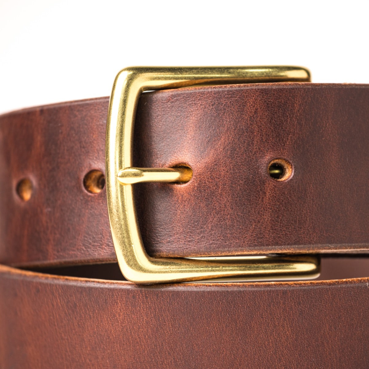 Heavy Duty Leather Work Belt - Buck Brown Wickett & Craig Double Stuffed