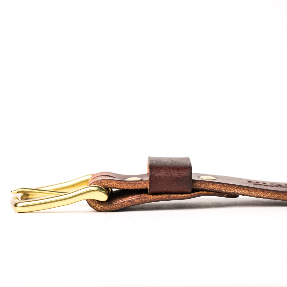 Heavy Duty Leather Work Belt - Buck Brown Wickett & Craig Double Stuffed