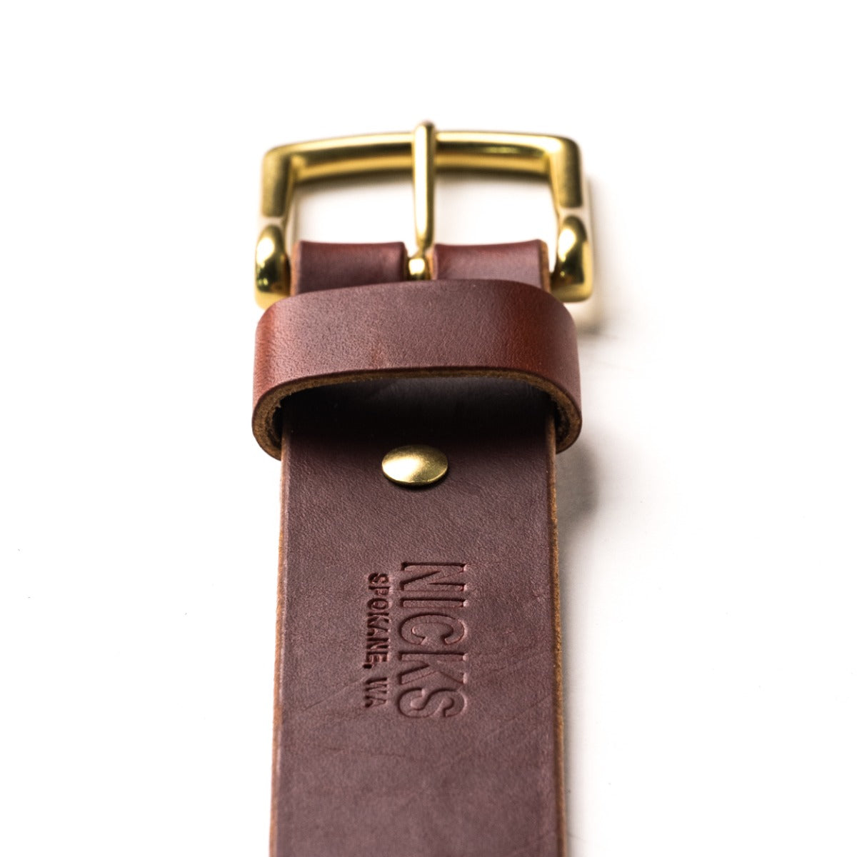Heavy Duty Leather Work Belt - Buck Brown Wickett & Craig Double Stuffed