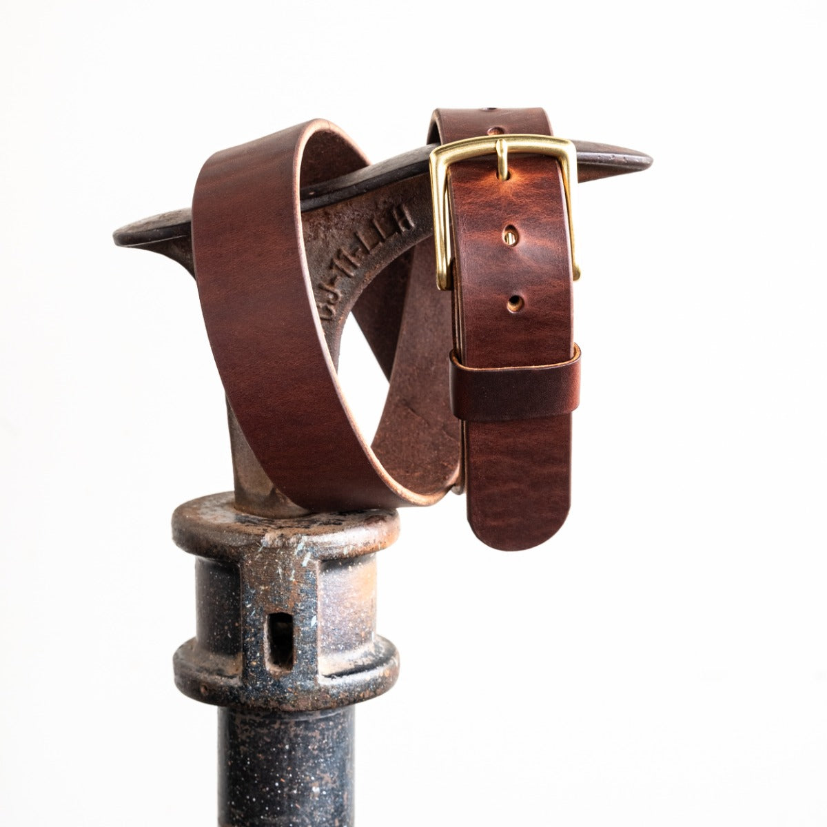 Heavy Duty Leather Work Belt - Buck Brown Wickett & Craig Double Stuffed