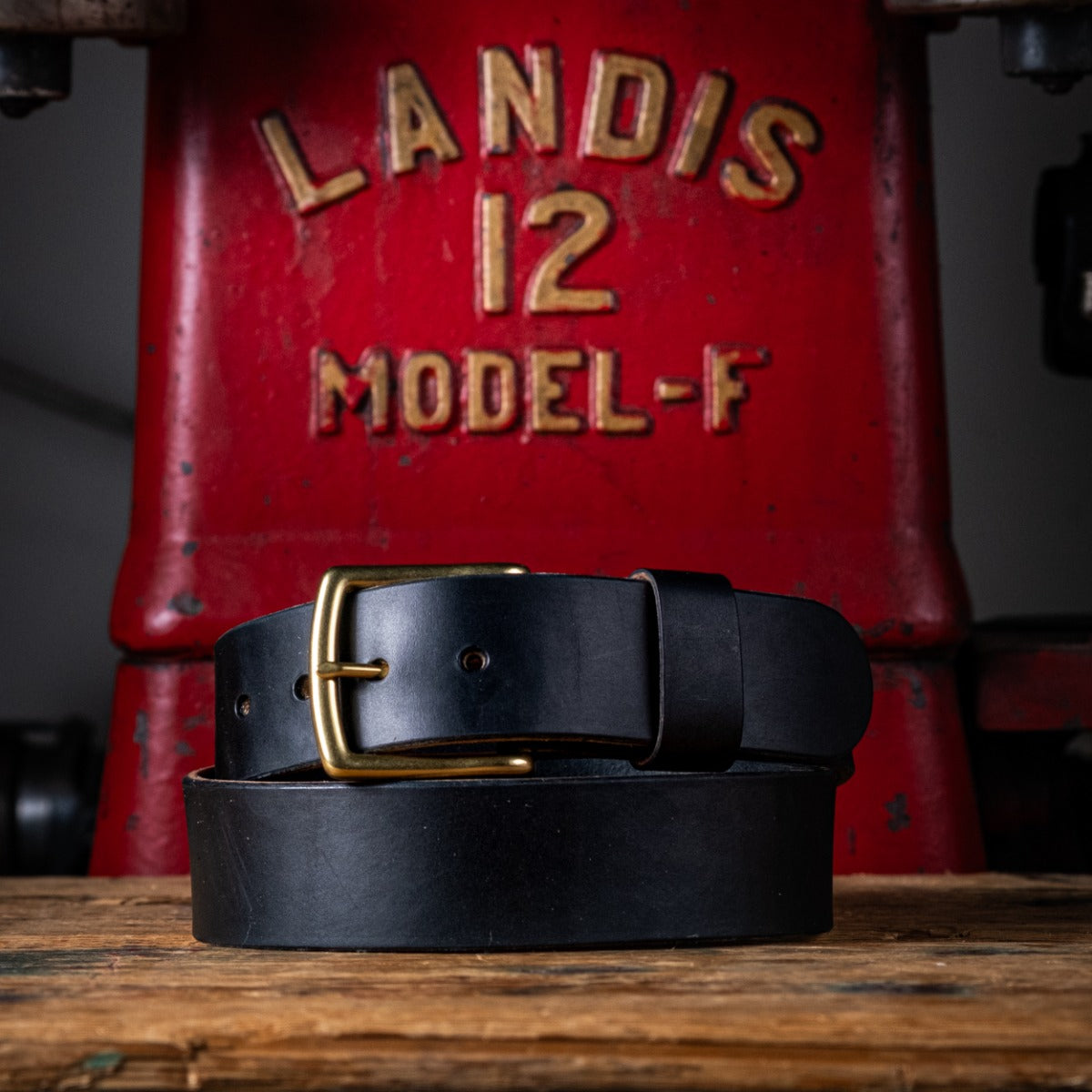 Heavy Duty Leather Work Belt - Black Wickett & Craig Double Stuffed