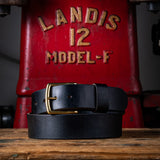 Heavy Duty Leather Work Belt - Black Wickett & Craig Double Stuffed