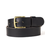 Heavy Duty Leather Work Belt - Black Wickett & Craig Double Stuffed