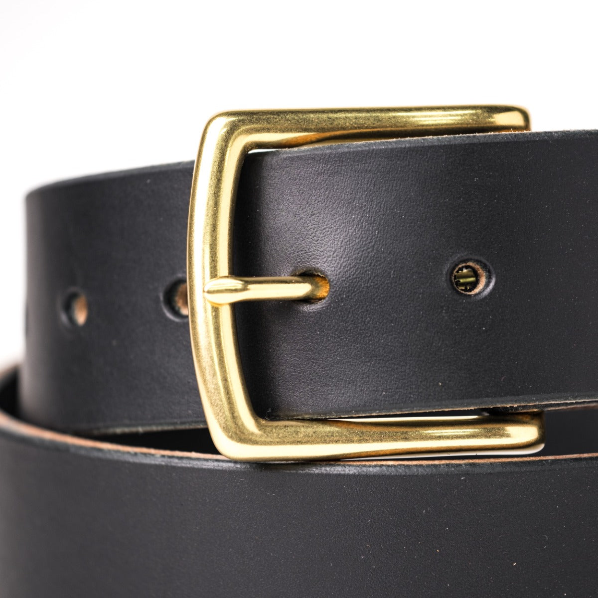 Heavy Duty Leather Work Belt - Black Wickett & Craig Double Stuffed