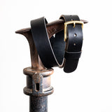 Heavy Duty Leather Work Belt - Black Wickett & Craig Double Stuffed